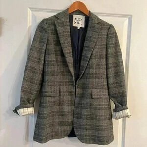 Alex Mill Blake Prince of Wales checked wool tweed blazer Size - xs